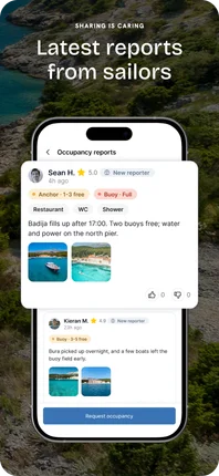 Store screen: Latest reports from sailors